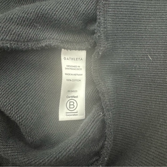 Athleta Women's Criss Cross Back Black Modal Hoodie - Sz Small - Picture 5 of 9